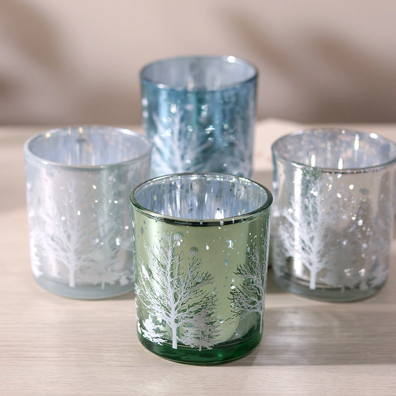 Clear Crystal Candle Holder Creative Stained Glass Candle Holder Aromatherapy Candle Cup DIY Candle Holder