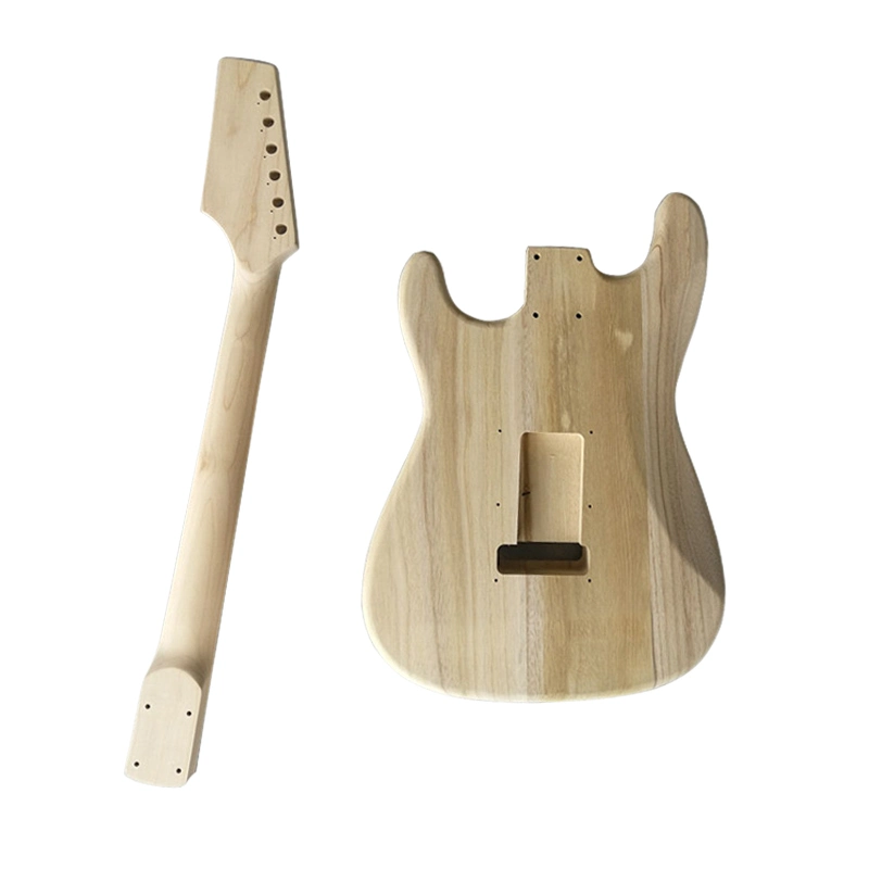 DIY Unpainting Strato Style Electric Guitar Kit Unfinished Guitar Set