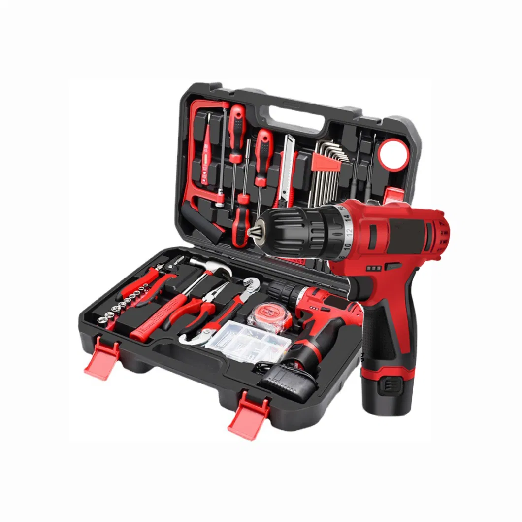 109piece 21V Cordless Drill Power Tool Combo Kits Professional Household Home Tool Kit Set with DIY Hand Tool Kits for Garden