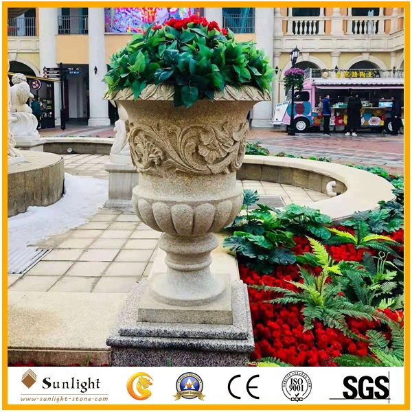 Natural Stone (Marble/Granite) Flower Pot/Vase