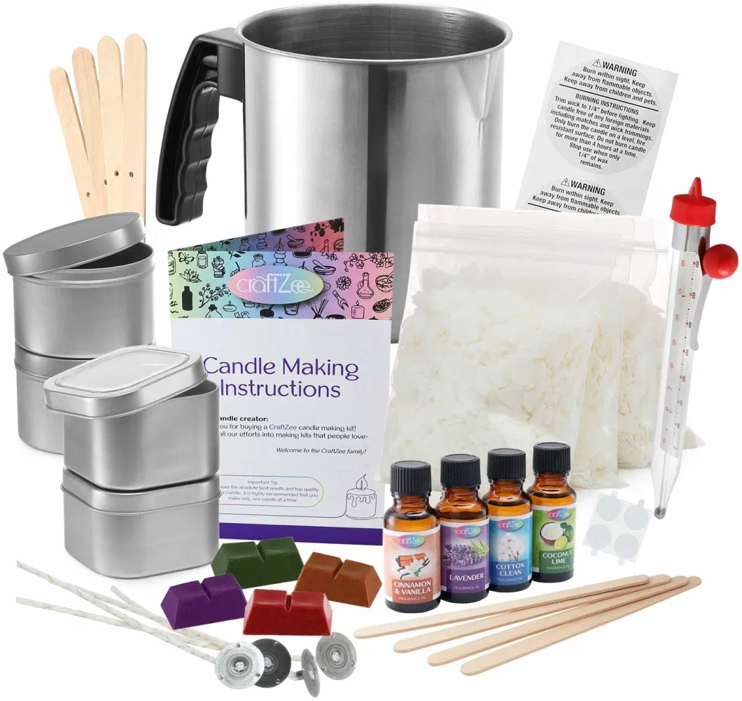 Complete Soy Wax Candle Making Kit DIY Beginners Set Gift Set with Fragrance Scent