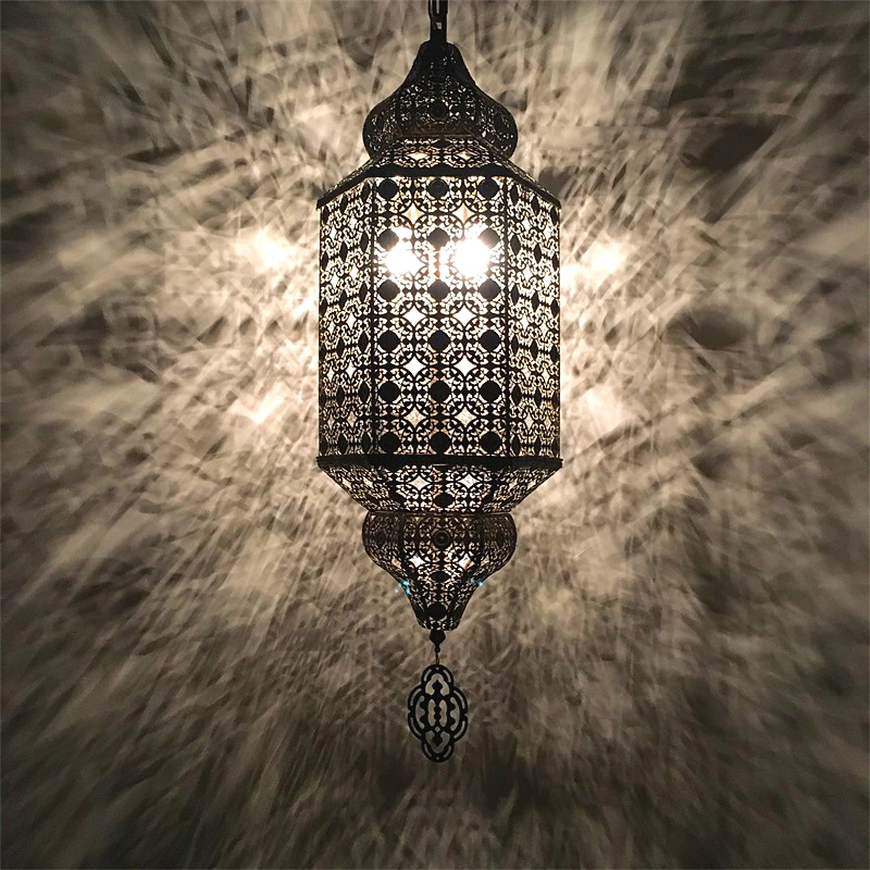 Traditional Arab Pendant Lamp Arabian Lighting Chandelier Hollowed Arabic Hanging Light (WH-DC-61)