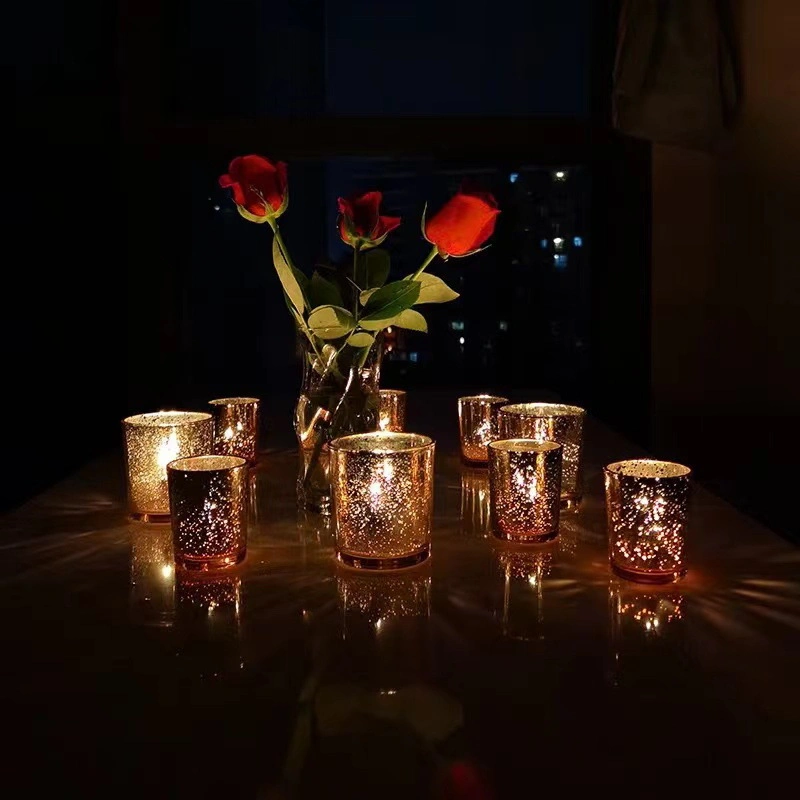 DIY Glass Candle Jar Romantic Valentine Day Candlestick Holder