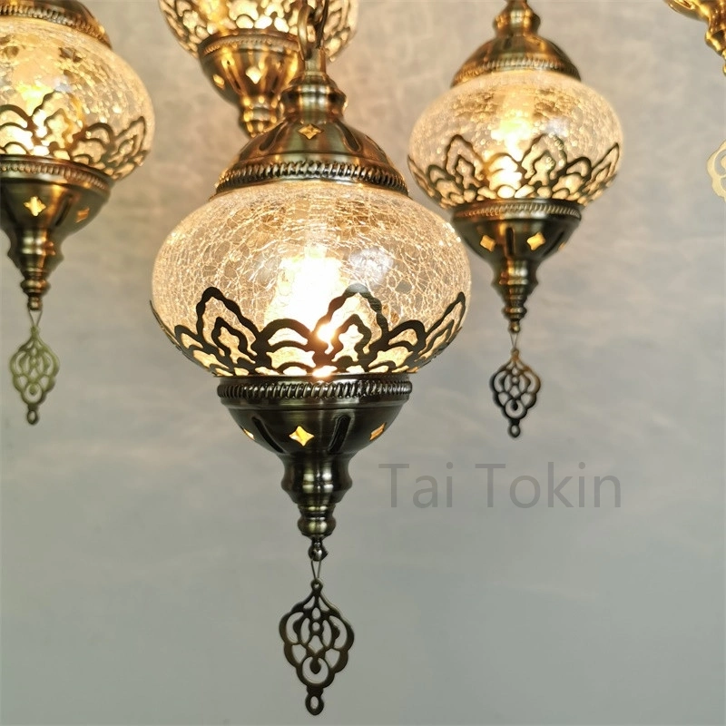 Mediterranean Style Chandelier Light Handmade Mosaic Big Turkish Lamps (WH-DC-22)