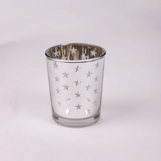 Clear Crystal Candle Holder Creative Stained Glass Candle Holder Aromatherapy Candle Cup DIY Candle Holder