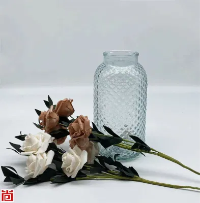 Unique Mosaic Design Glass Flower Vase for Home Decor