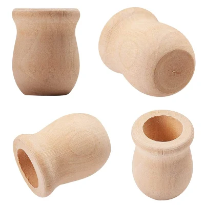Unfinished Blank Wooden Vase Flower Vase Handmade Natural Flower Container DIY Painting Toys for Hand Painting Crafts Home Office Decor